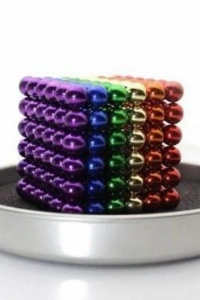 Renkli 216 adet mıknatıs neocube mıknatıs 5mm neodyum