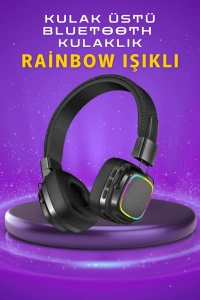 Renkli Işık Efektli Bluetooth 5.3 Müzik Kulaklığı