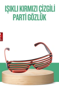 Renkli Işıklı Gözlük Eğlenceli Gece Aksesuarı