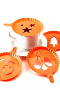 Renkli Kahve Süsleme Şablonları  - 4Lü Magic Süsleme Şablonu