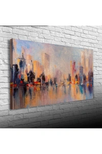 Renkli Kayıp Şehir Canvas Tablo (60x120)