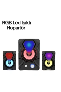 Renkli LED Işıklı Hoparlör