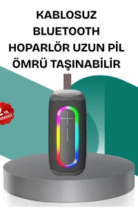 Renkli LED Işıklı Kablosuz Hoparlör IP67 Sertifikalı