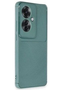 Reno 11F Kılıf Auto Focus Karbon Kapak - Koyu Yeşil