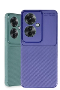 Reno 11F Kılıf Auto Focus Karbon Kapak - Koyu Yeşil