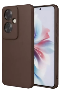 Reno 11F Kılıf First Silikon - Kahverengi