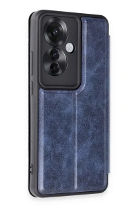 Reno 11F Kılıf Flip Cover - Lacivert