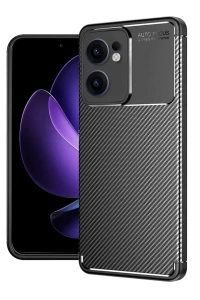 Reno 13F Kılıf Auto Focus Karbon Kapak - Siyah