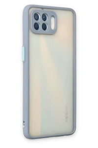 Reno 4 Lite Kılıf Montreal Silikon Kapak - Gri