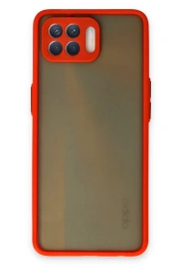 Reno 4 Lite Kılıf Montreal Silikon Kapak - Kırmızı