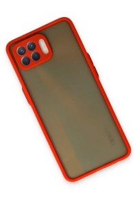 Reno 4 Lite Kılıf Montreal Silikon Kapak - Kırmızı