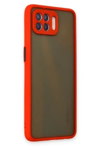 Reno 4 Lite Kılıf Montreal Silikon Kapak - Kırmızı