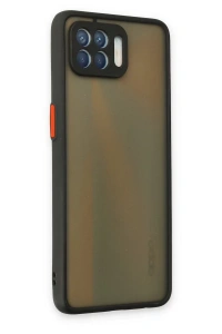 Reno 4 Lite Kılıf Montreal Silikon Kapak - Siyah