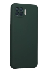 Reno 4 Lite Kılıf Nano içi Kadife Silikon - Koyu Yeşil