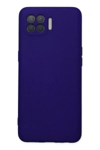 Reno 4 Lite Kılıf Nano içi Kadife Silikon - Mor