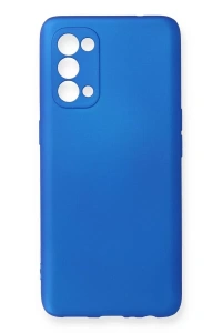 Reno 5 Kılıf First Silikon - Mavi