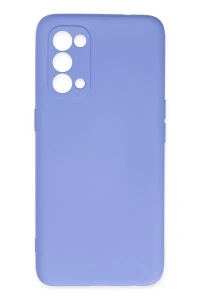 Reno 5 Kılıf Nano içi Kadife Silikon - Lila