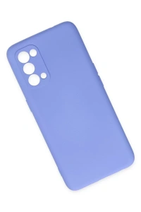 Reno 5 Kılıf Nano içi Kadife Silikon - Lila