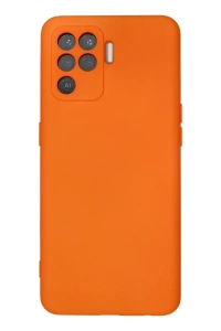 Reno 5 Lite Kılıf Nano içi Kadife Silikon - Turuncu