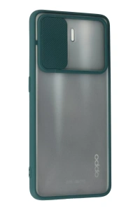 Reno 5 Lite Kılıf Palm Buzlu Kamera Sürgülü Silikon - Yeşil
