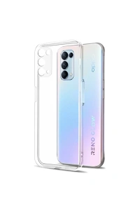 Reno 5 Pro Kılıf Lüx Şeffaf Silikon