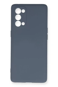 Reno 5 Pro Kılıf Nano içi Kadife Silikon - Gri