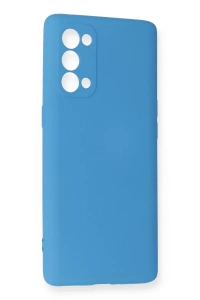 Reno 5 Pro Kılıf Nano içi Kadife Silikon - Mavi