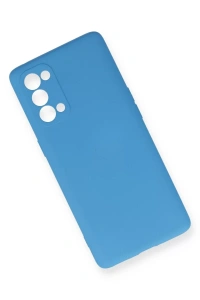 Reno 5 Pro Kılıf Nano içi Kadife Silikon - Mavi