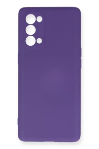 Reno 5 Pro Kılıf Nano içi Kadife Silikon - Mor