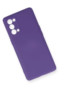Reno 5 Pro Kılıf Nano içi Kadife Silikon - Mor