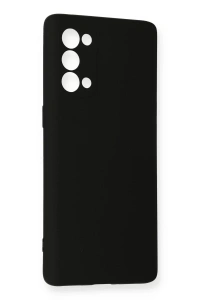 Reno 5 Pro Kılıf Nano içi Kadife Silikon - Siyah
