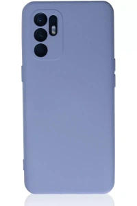 Reno 6 Kılıf Nano içi Kadife Silikon - Lila