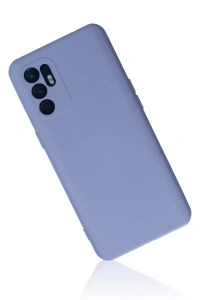 Reno 6 Kılıf Nano içi Kadife Silikon - Lila