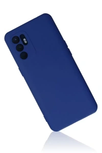 Reno 6 Kılıf Nano içi Kadife Silikon - Mavi