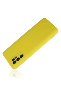 Reno 6 Kılıf Nano içi Kadife Silikon - Sarı1