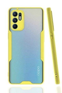 Reno 6 Kılıf Platin Silikon - Sarı