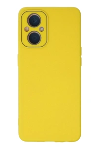 Reno 7 Lite Kılıf Lansman Glass Kapak - Sarı
