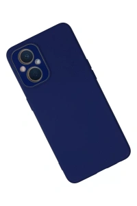 Reno 7 Lite Kılıf Lansman Glass Kapak - Sky Blue