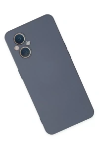 Reno 7 Lite Kılıf Nano içi Kadife Silikon - Gri