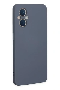 Reno 7 Lite Kılıf Nano içi Kadife Silikon - Gri