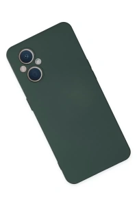 Reno 7 Lite Kılıf Nano içi Kadife Silikon - Koyu Yeşil