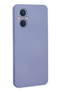 Reno 7 Lite Kılıf Nano içi Kadife Silikon - Lila