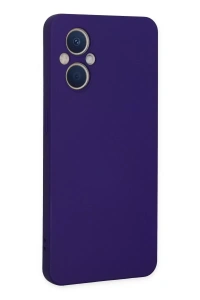 Reno 7 Lite Kılıf Nano içi Kadife Silikon - Mor