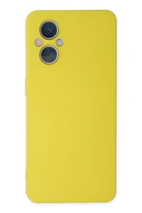 Reno 7 Lite Kılıf Nano içi Kadife Silikon - Sarı