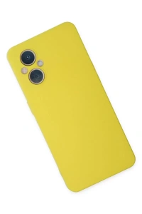 Reno 7 Lite Kılıf Nano içi Kadife Silikon - Sarı