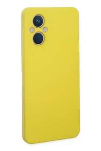 Reno 7 Lite Kılıf Nano içi Kadife Silikon - Sarı