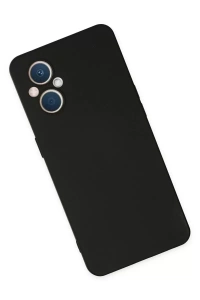 Reno 7 Lite Kılıf Nano içi Kadife Silikon - Siyah