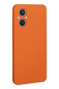 Reno 7 Lite Kılıf Nano içi Kadife Silikon - Turuncu