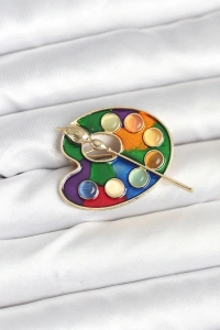 Ressam Paleti Model Broş
