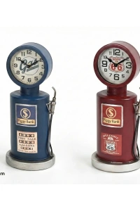 Retro Benzin Pompası Tasarımlı Masaüstü Saat